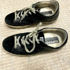 Golden Goose Black sneakers -size 9. Good condition.